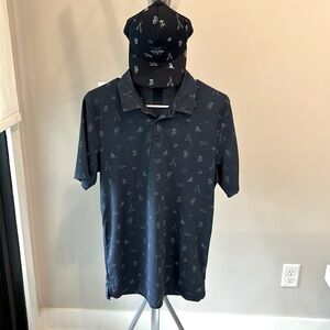 Travis Mathew Golf Shirt and SnapBack Hat
